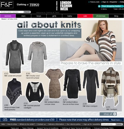 Clothing at Tesco - Trend page - Knitwear