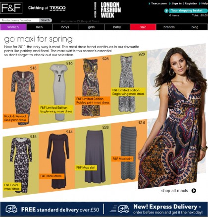Clothing at Tesco - Trend page - Maxi skirts